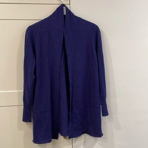 EILEEN FISHER purple wool cardigan size PM